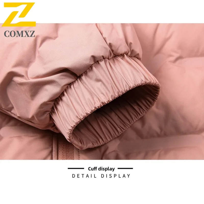 COMXZ Lightweight Down Jacket Men Duck Down Winter Cold Proof Thermal Casual Top  Loose Fit Big Size outdoor Stand Collar Coat