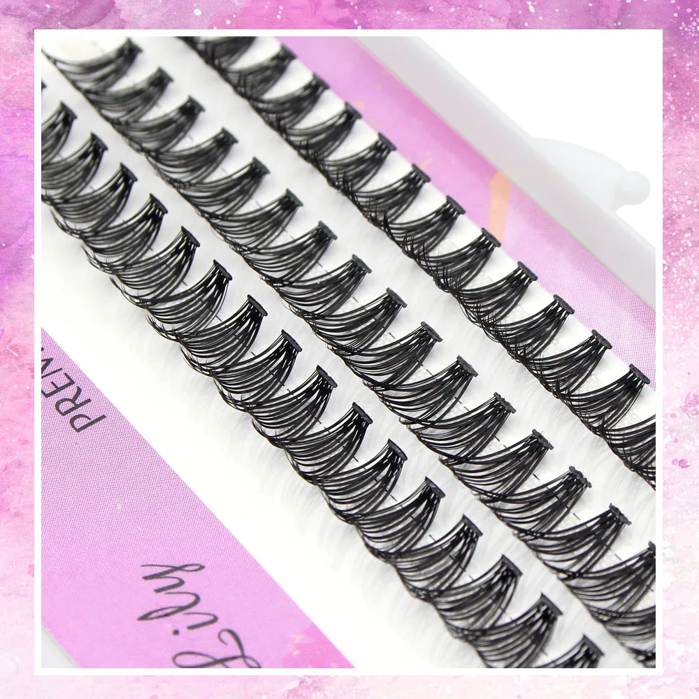 Moonlily Professional 20D 30D Single Cluster Mink Eyelashes Extension 3D Volume Effect Natural Soft Makeup Grafting Faux Lashes