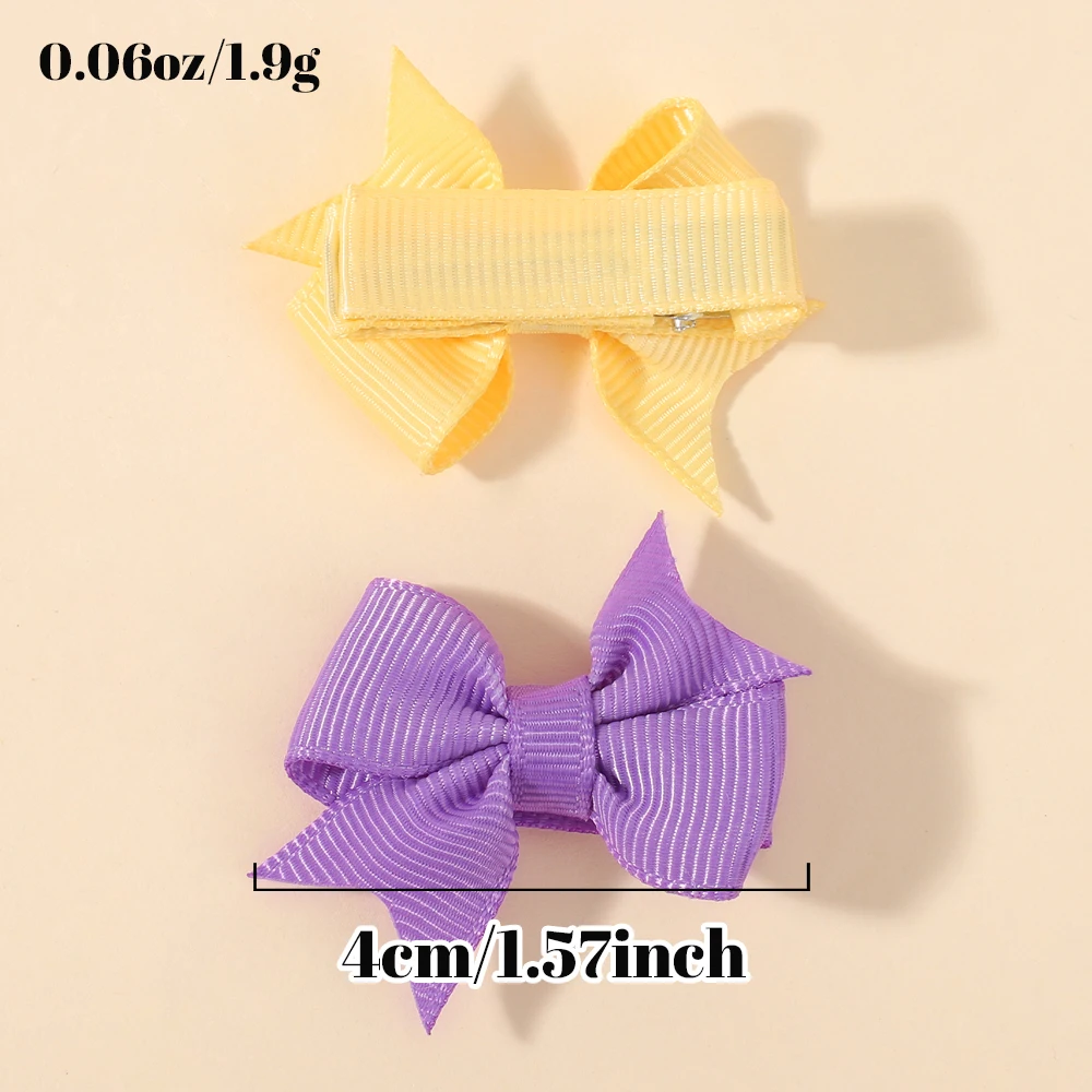 

40pcs/set 1.57'' Baby Girls Solid Bow Hair Clips Cute Mini Grosgrain Ribbon Bowont Hairpins Barrette for Kids Hair Accesories