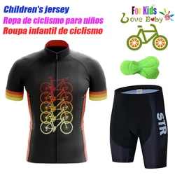 2022 Kids Cycling Clothing Summer Kids Jersey Set Biking Suit Short Sleeve Clothes MTB Children's Cycling Wear