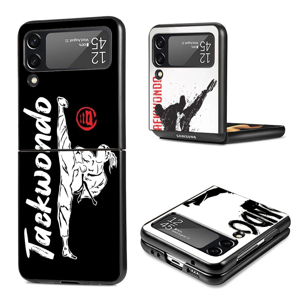 Kungfu Taekwondo Phone Case For Samsung Galaxy Z Flip6 Flip3 Flip4 Flip5 PC Hard Plastic Z Flip 6 5 4 3 5G Fundas Cover Coque Ga