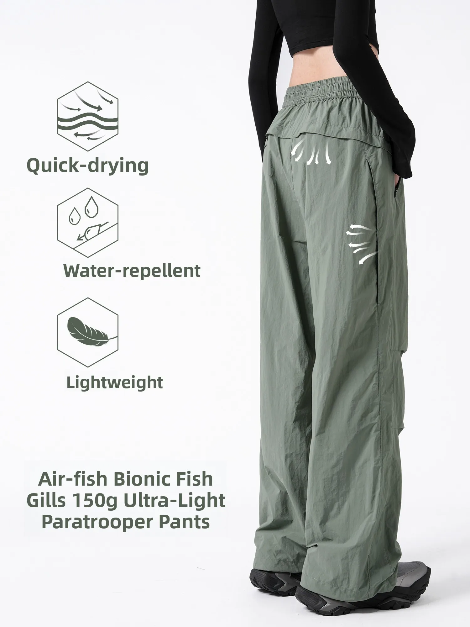 

Ultra-Thin Paratrooper Pants Quick-Dry Lightweight Outdoor Hiking Mountain Climbing Workwear Summer Breathable Men Women Casu...
