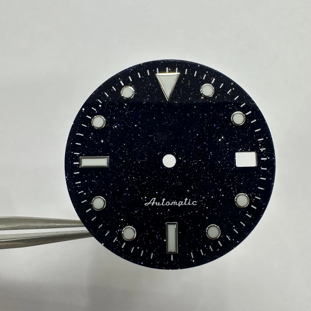 Watch Repair Parts 28.5MM Calendar Stone Watch Luminous Dial for NH35/NH36 Automatic Movement Accessories Personalization tools