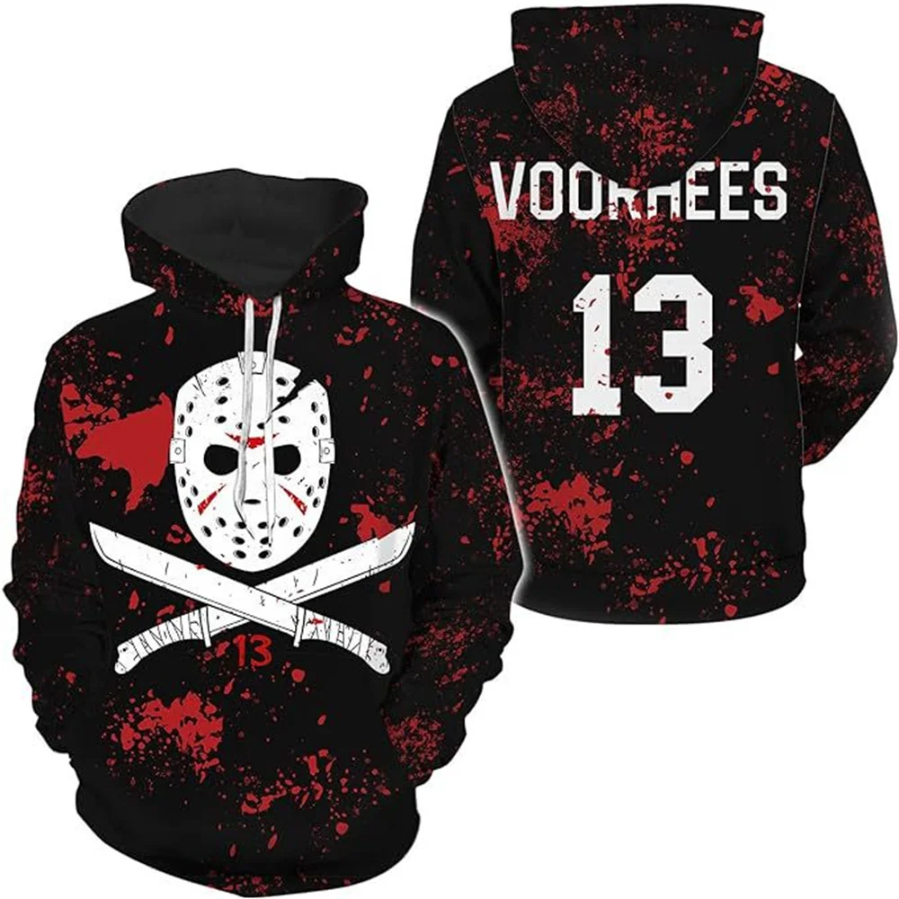 

Friday 13th Sweatshirts with 3D Print Hoodies for Men,Women,Kids,Fashionable horror Sweatshirts,Cool Harajuku Streetwear Hoodie