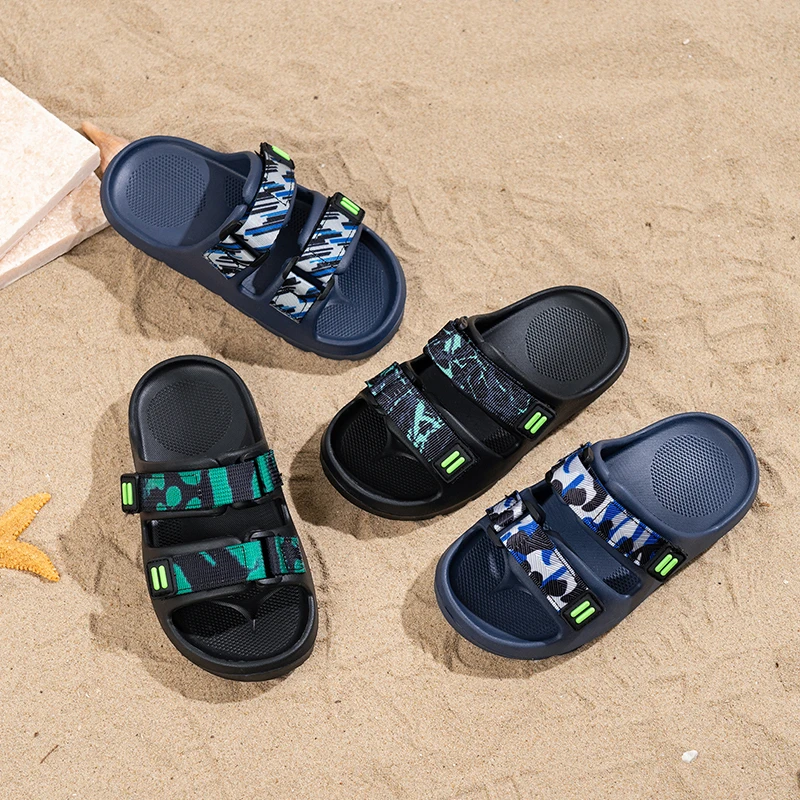 

Детские повседневные пляжные сандалии с открытым носком, мягкой подошвой, нескользящие, для мальчиков, лето 2026, новинка, красивые, удобные