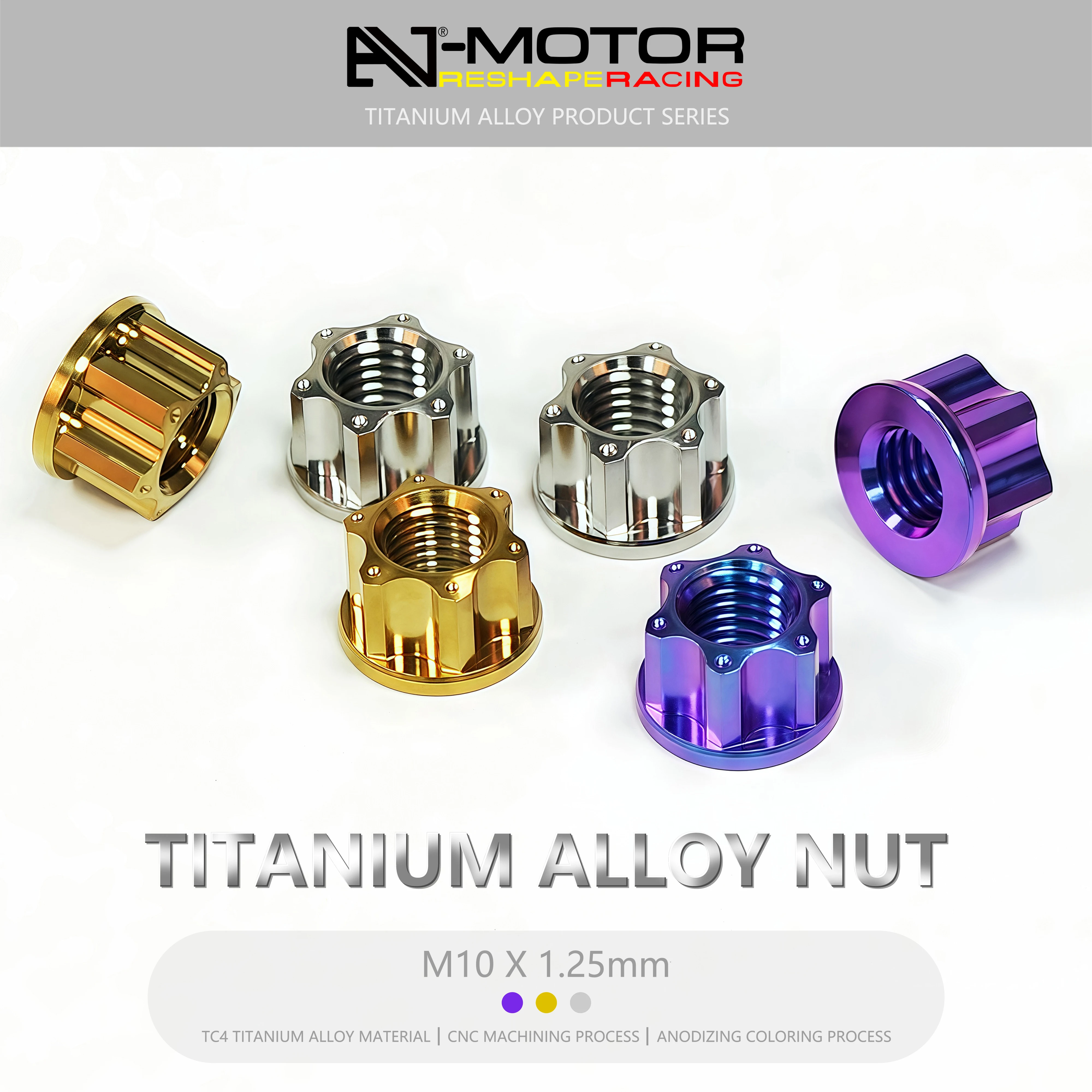 

Motorcycle Sprocket Nuts Titanium Alloy for Honda CBR250R CBR500R CBR650R CB500F CB650R, Rear Axle Sprocket Bolt Washer Kit