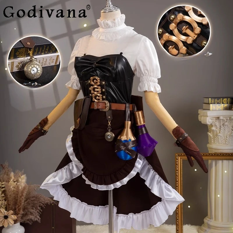 هالوين جديد موحدة تنورة مجموعة النساء الهوية الخامس تأثيري العطور الدعاوى الإناث قبعة الخصر الأذن اكسسوارات مثير ملابس جلدية