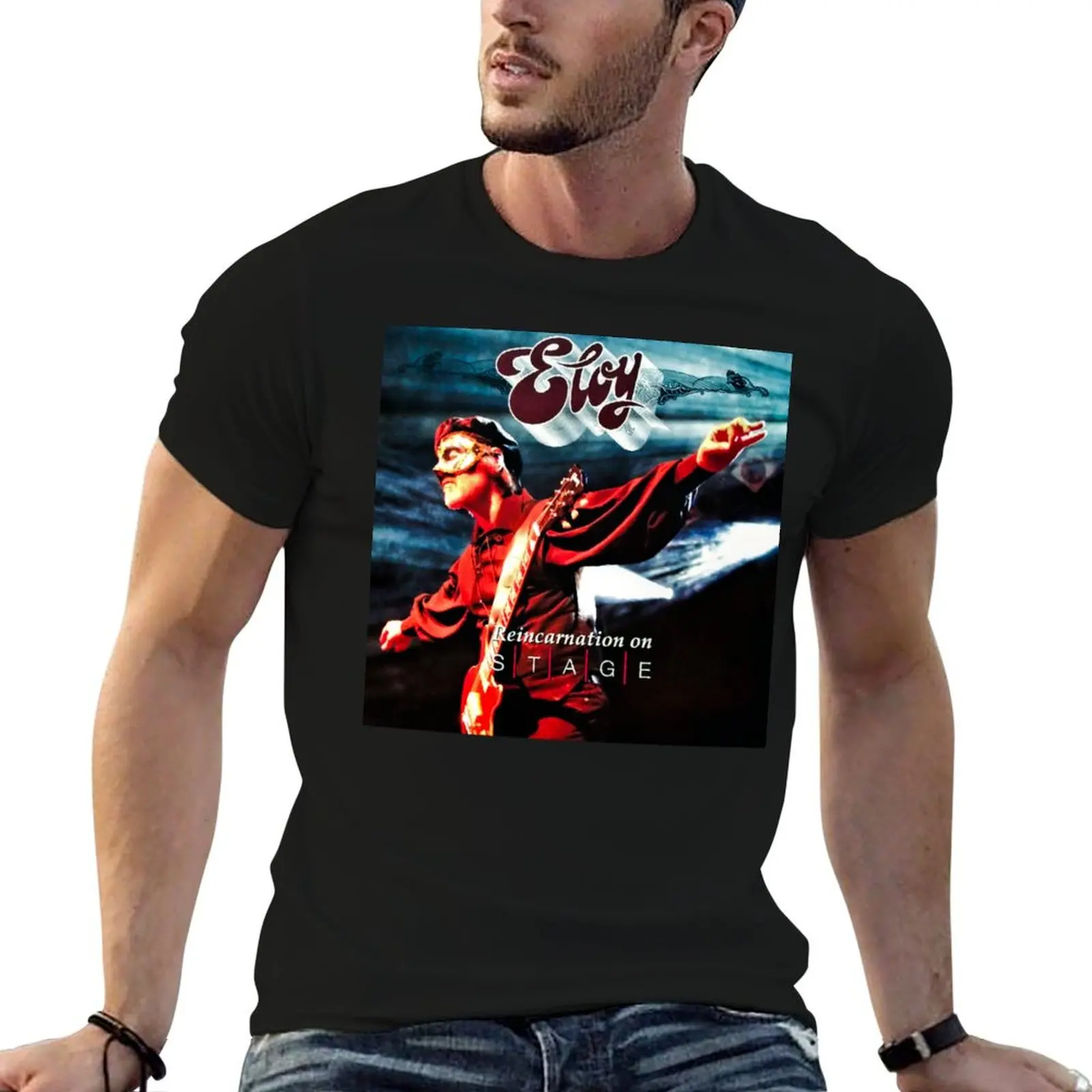 Eloy - Reincarnation on Stage T-Shirt Casual Loose Fit Summer Tee Shirt
