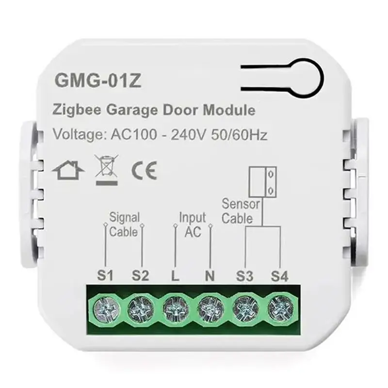 AB02 1 PCS Tuya Zigbee Smart Garage Door Controller Universal Garage Door Remote Control ABS App Voice Timing Control For Alexa
