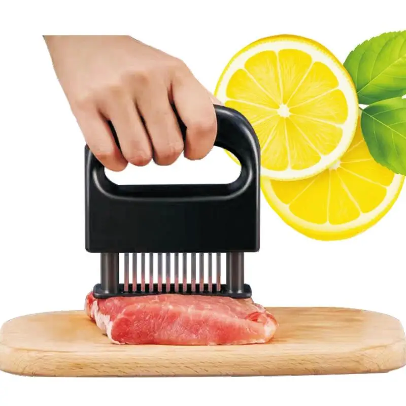 ♩Stainless Steel Meat Tenderizer 48 Needles Beef Steak Breaker Hammer Kitchen Cooking Tool BBQ Grilling Marinade Accessories