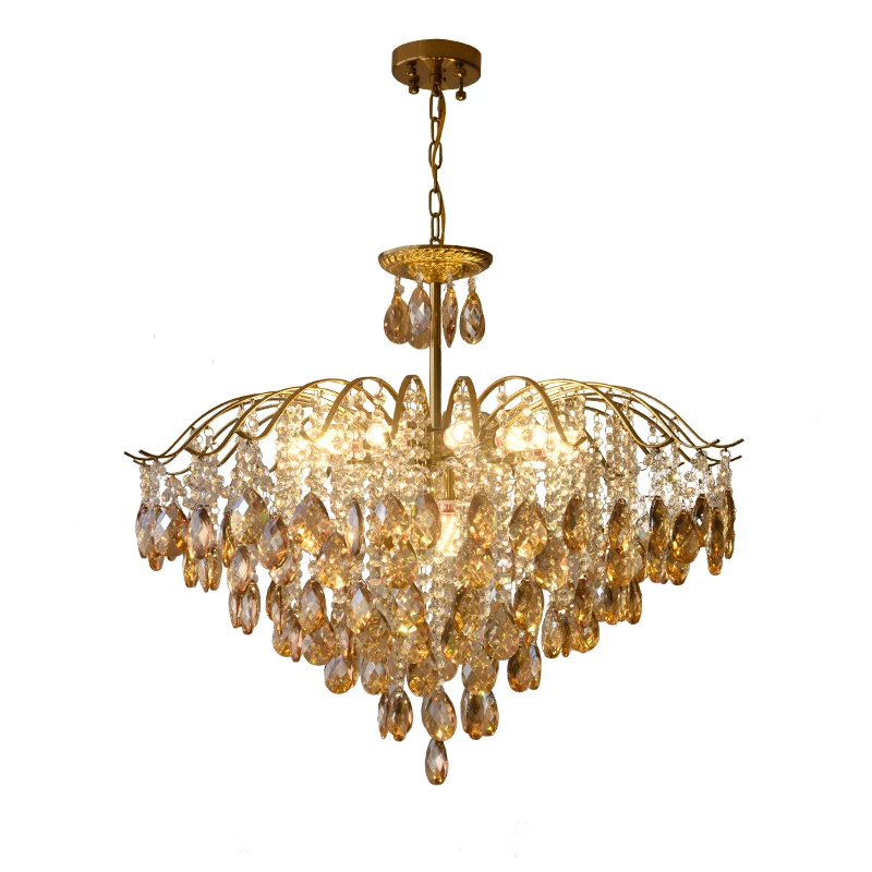 Crystal Chandelier Master Bedroom Chandelier Dining Room Decoration Ceiling Mounted Light Fixture Modern Minimalist And Luxuriou