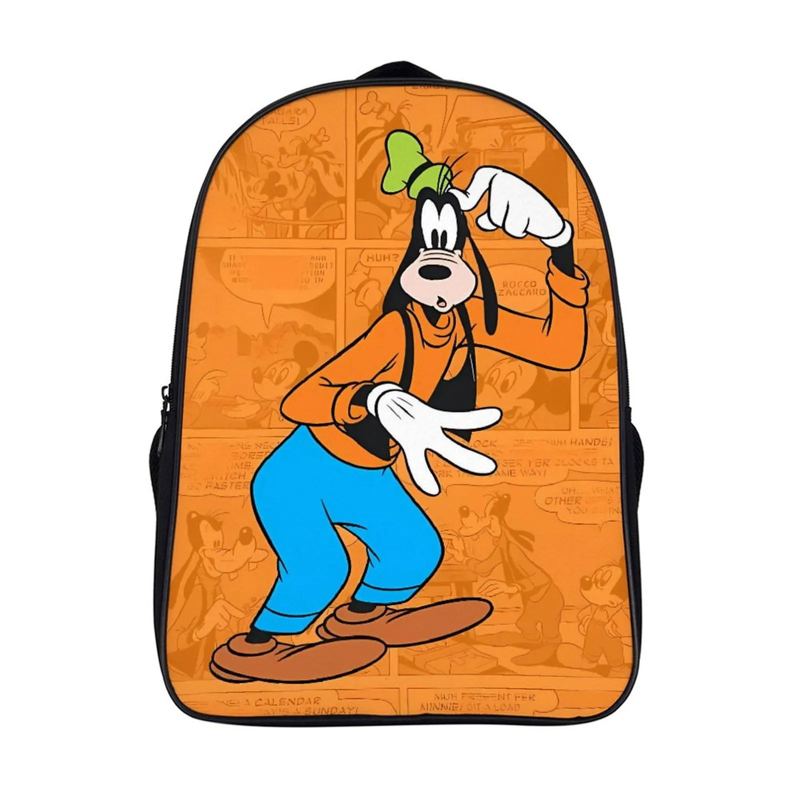 

Fashion Student's Backpack Cartoon Disney Goofy School Bag 16 Inch 2 Compartment Backpack Student Schoolbag