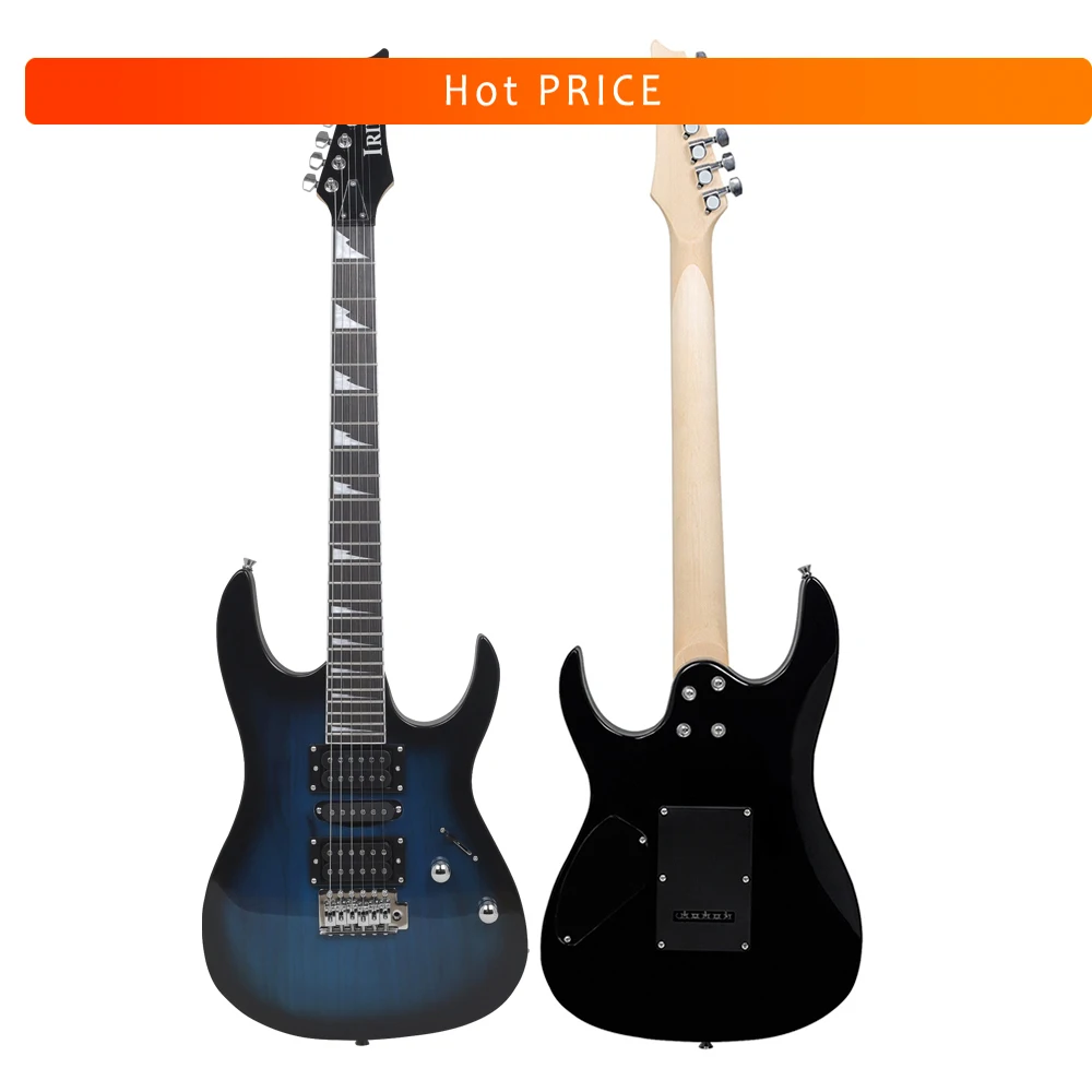 Irin 6 cordas da guitarra elétrica 24 trastes bordo corpo pescoço guitarra elétrica com saco amp capo necessário peças de guitarra acessórios