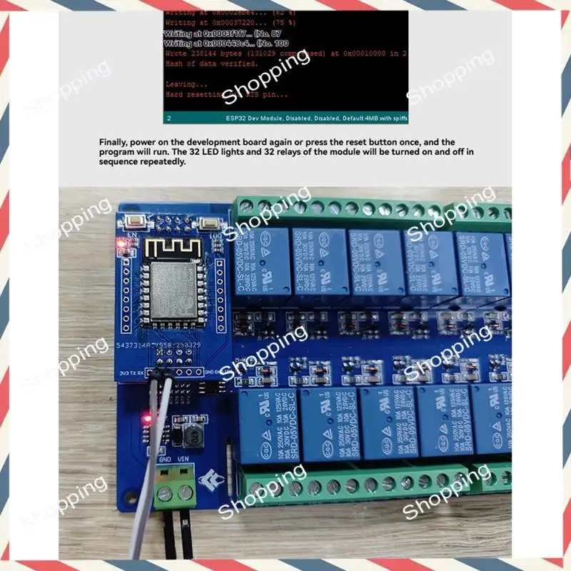 M20K ESP8266 WIFI Bluetooth-Relaismodul-Entwicklungsplatine – 32-Kanal-DC-Netzteil
