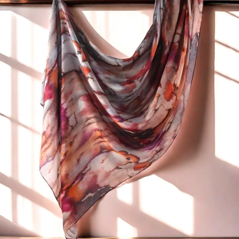 أنيقة المائية المنسوجة الحجاب وشاح القطن مشروط خفيفة الوزن طباعة الإسلام وشاح طويل لينة المرأة واقية من الشمس شال الطرف #2