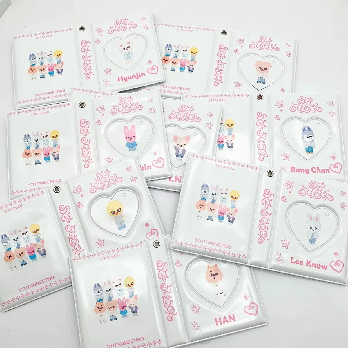 

Портативный фотоальбом Stray Kids 5'Clock 5th Fan Meeting Card Binder в стиле Ins: милый коллекционный альбом для хранения фотокарточек, аксессуары, подарки