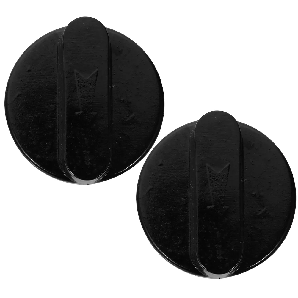 2 Pcs Switch Stove Knob Oven Knobs Replacements Gas Control Burner Black Plastic