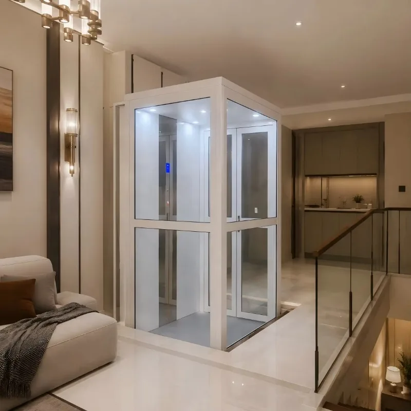 Shaftless Elevator 3 Story Mini Lift Villa Residential Elevator 4 Floor Hydraulic Home Lift 2 Persons Home Passenger Elevator
