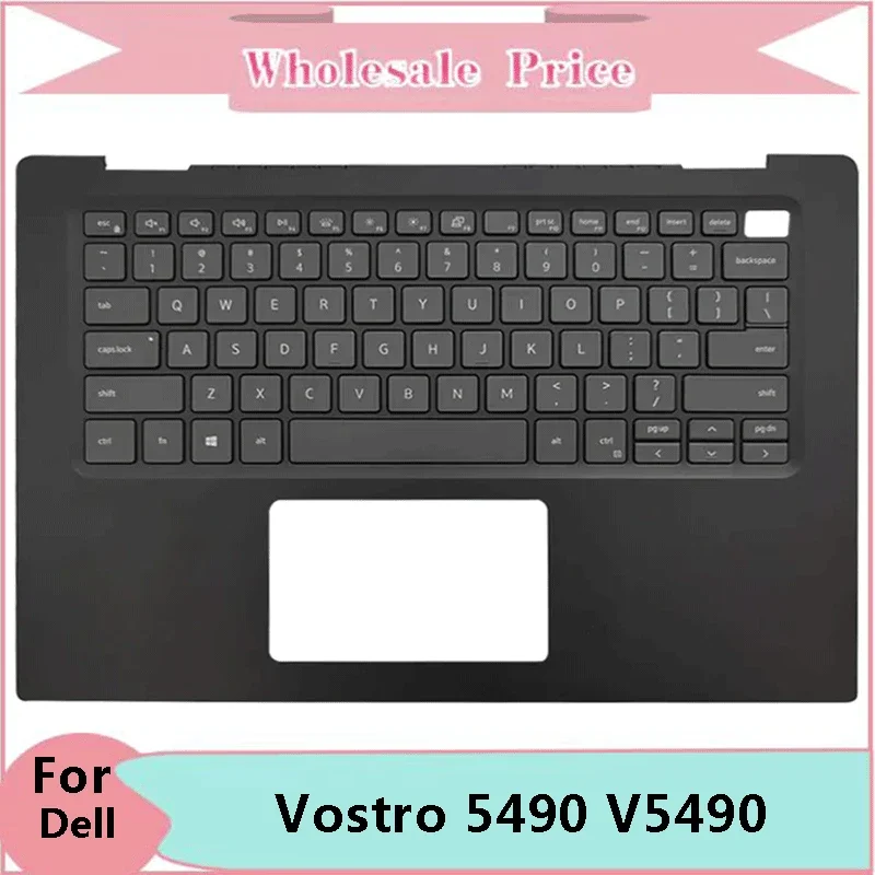 

Original New For Dell Notebook Vostro 5490 V5490 Laptop Case Palmrest Upper Case C Cover Shell With US Backlit Keyboard