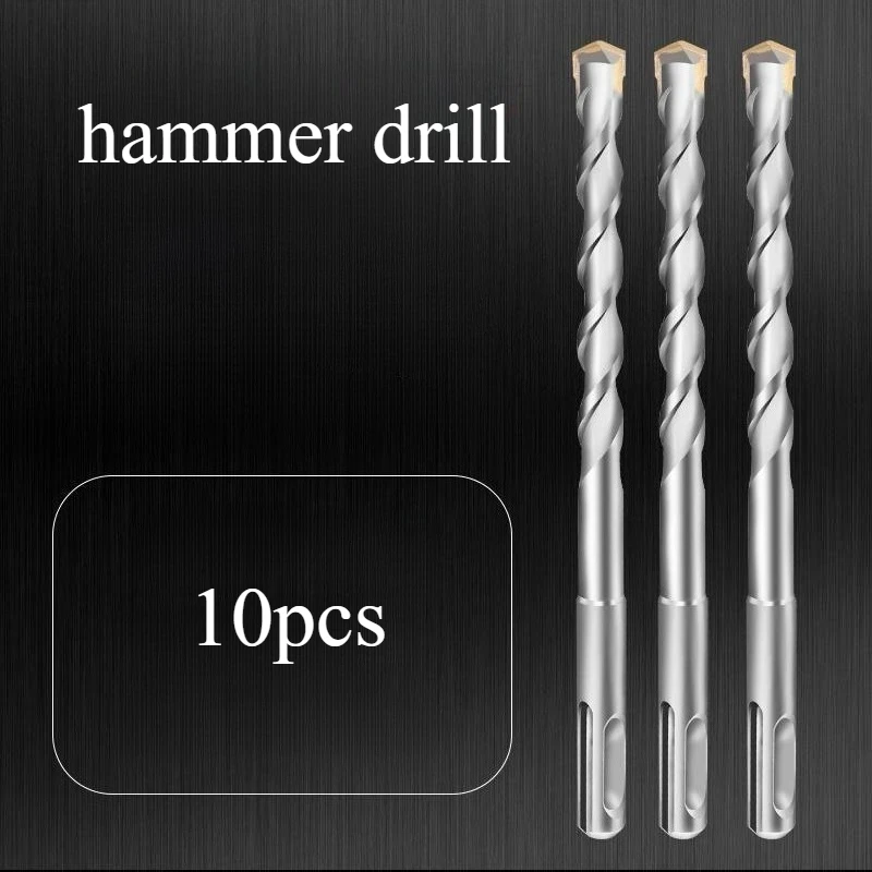 

Round Shank Electric Hammer Drill Bit Two Pits Two Slots Round Head Impact Drill Bit Concrete Drilling Wall-piercing Drill Bit