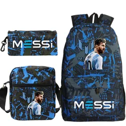 MINISO  Messi Backpack High Capacity College Backpack Student backpack Women Men Laptop School Bags Boys Girl Travel Book Bag