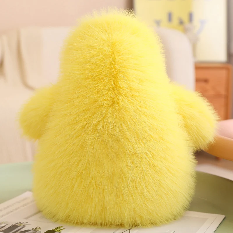 40-95cm High Quality Yellow Fat Duck Cute Dolls Throw Pillow Long hair Pluh Soft Stuffed Animal Cartoon Funny Birthday Gifts