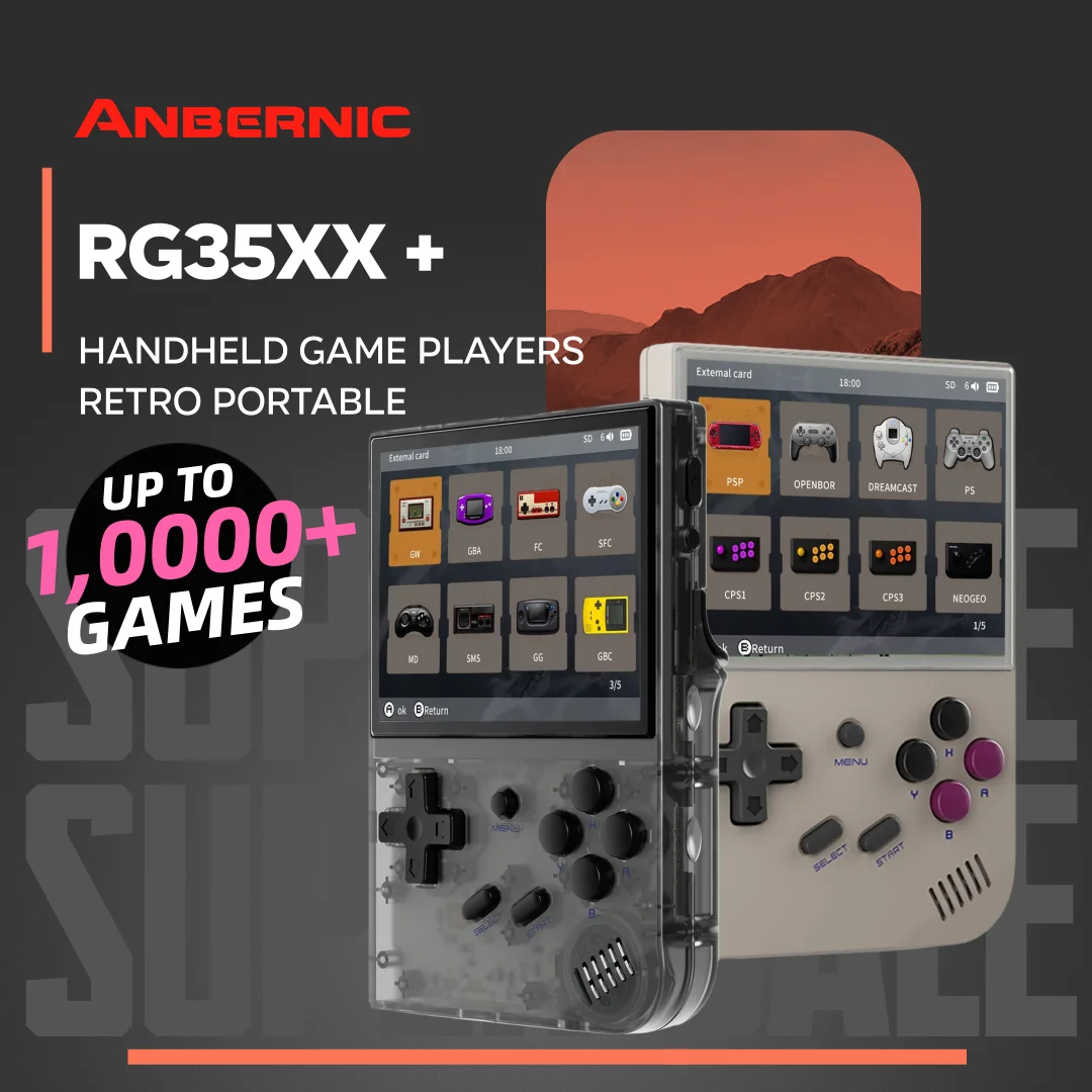 

Anbernic RG35XX +, портативные игровые плееры, портативная игровая консоль, операционная система Linux, портативная игровая консоль, ретро консоль, PSP