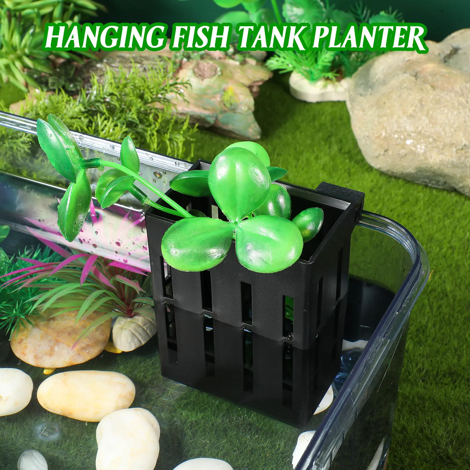 10個入り 吊り下げ式水槽用植物バスケット 水生植物鉢 排水 - Aquarium Planted Wall のレビューと価格