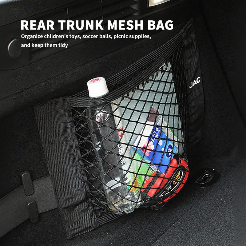 Picture 4: Car Styling Trunk Box Storage Bag Mesh Elastic String Net Pocket Organizer Accessories For JAC J3 J4 J7 JS2 JS3 JS4 KR1 S2 S3 S4
