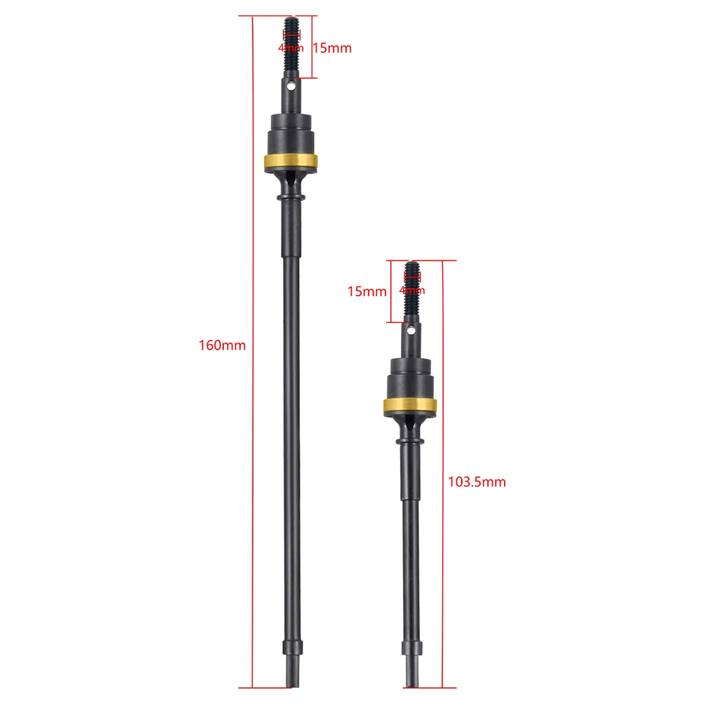 AXSPEED Hard Steel Front Axle Dogbone Drive Shaft CVD Joint for Axial Wraith 90018 1/10 RC Crawler Car Truck Model Upgrade Parts