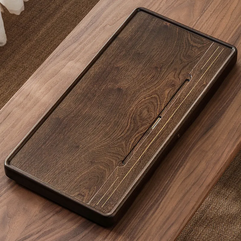 Hospitality Wooden Tea Tray Luxury Office Living Room Rectangle Long Valet Chinese Tea Tray Kitchen Bandejas Home Decorationgs