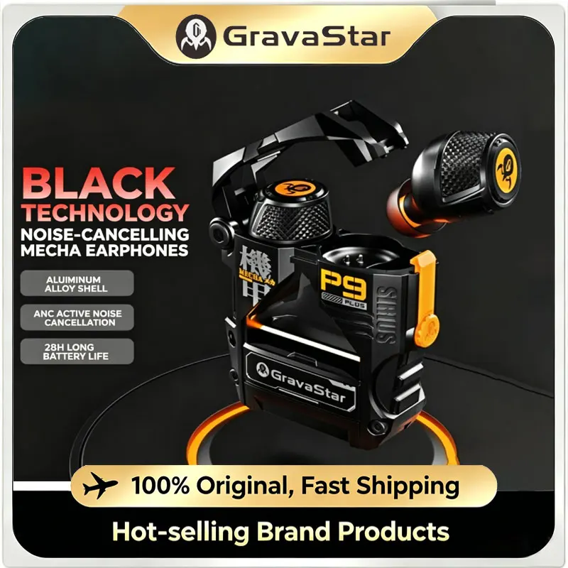 

GravaStar Sirius Plus P9 True Wireless Earbuds ANC Bluetooth 5.3 ENC Clear Call 28H Playtime IPX4 Sport