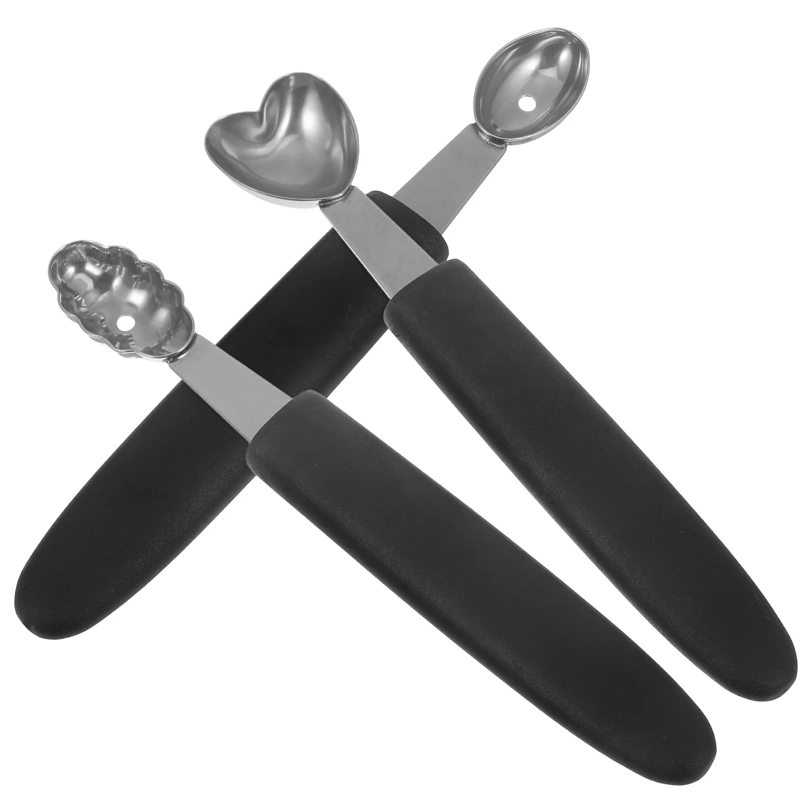 Cuchara para helado de acero inoxidable, cuchara para fruta, juego resistente para el hogar, cocina, postres, platos, cuchara, herramienta para helado, 3 uds.