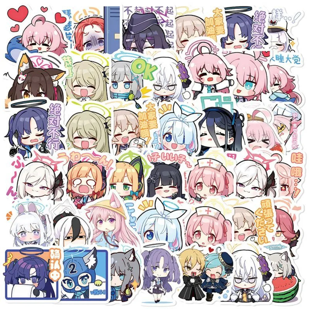 

50PCS Anime Blue Archive Takanashi Hoshino Girl Stickers For Laptop Guitar Phone Lage Waterproof Graffiti Helmet Car Decal