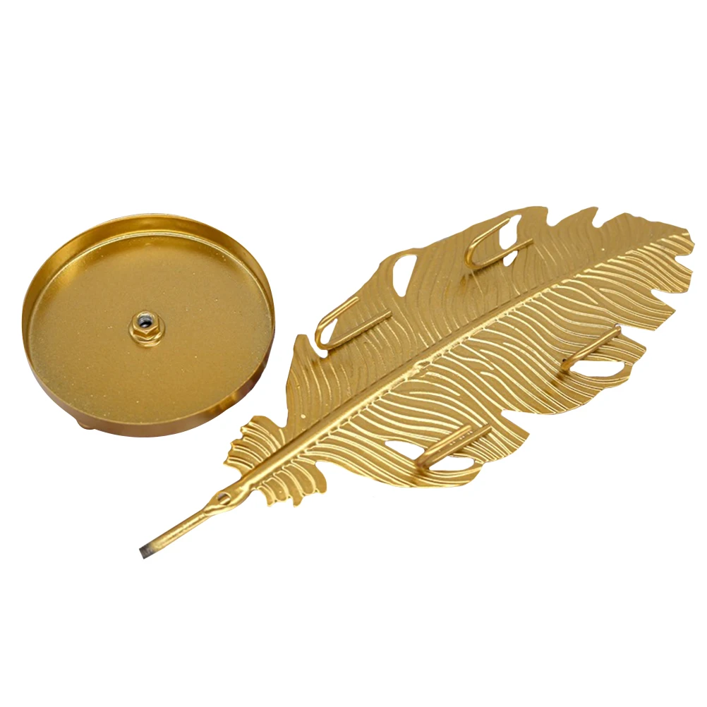 

1Pcs Leaf Design Jewelry Storage Plate Iron Material Jewelry Display Tray for Rings Earrings Bracelets Earrings Display Tray