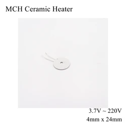 Riscaldatore ceramico rotondo 12mm x 32mm 3.7V 5V 12V 24V 110V 220V MCH riscaldatore ceramico in metallo allumina HTCC per piastra per capelli