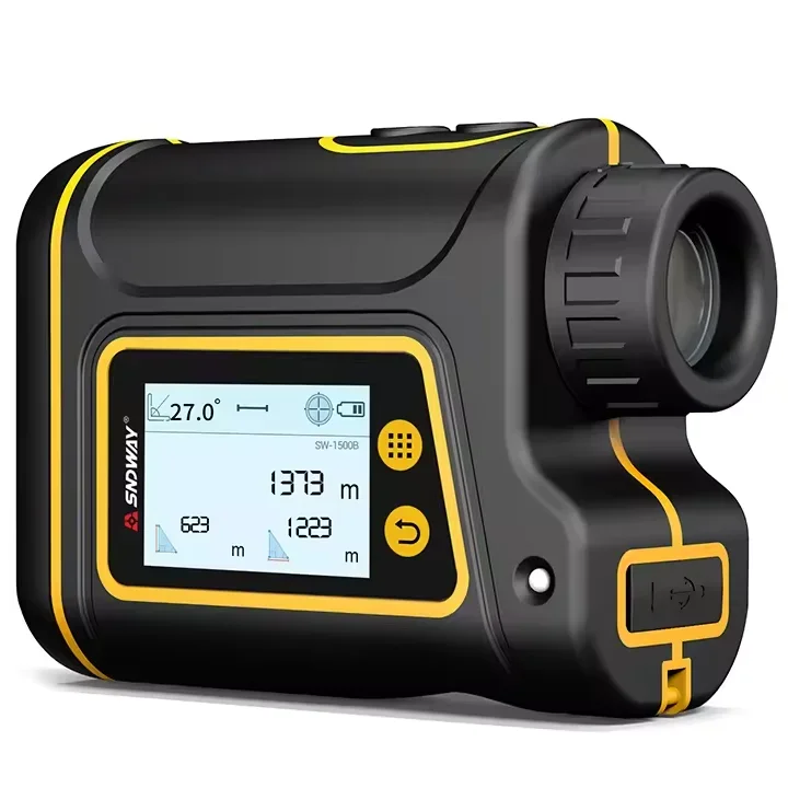 SW-1500B Touch Screen Digital Golf Laser Rangefinder 1500m Telescope Hunting Rangefinder Distance Meter