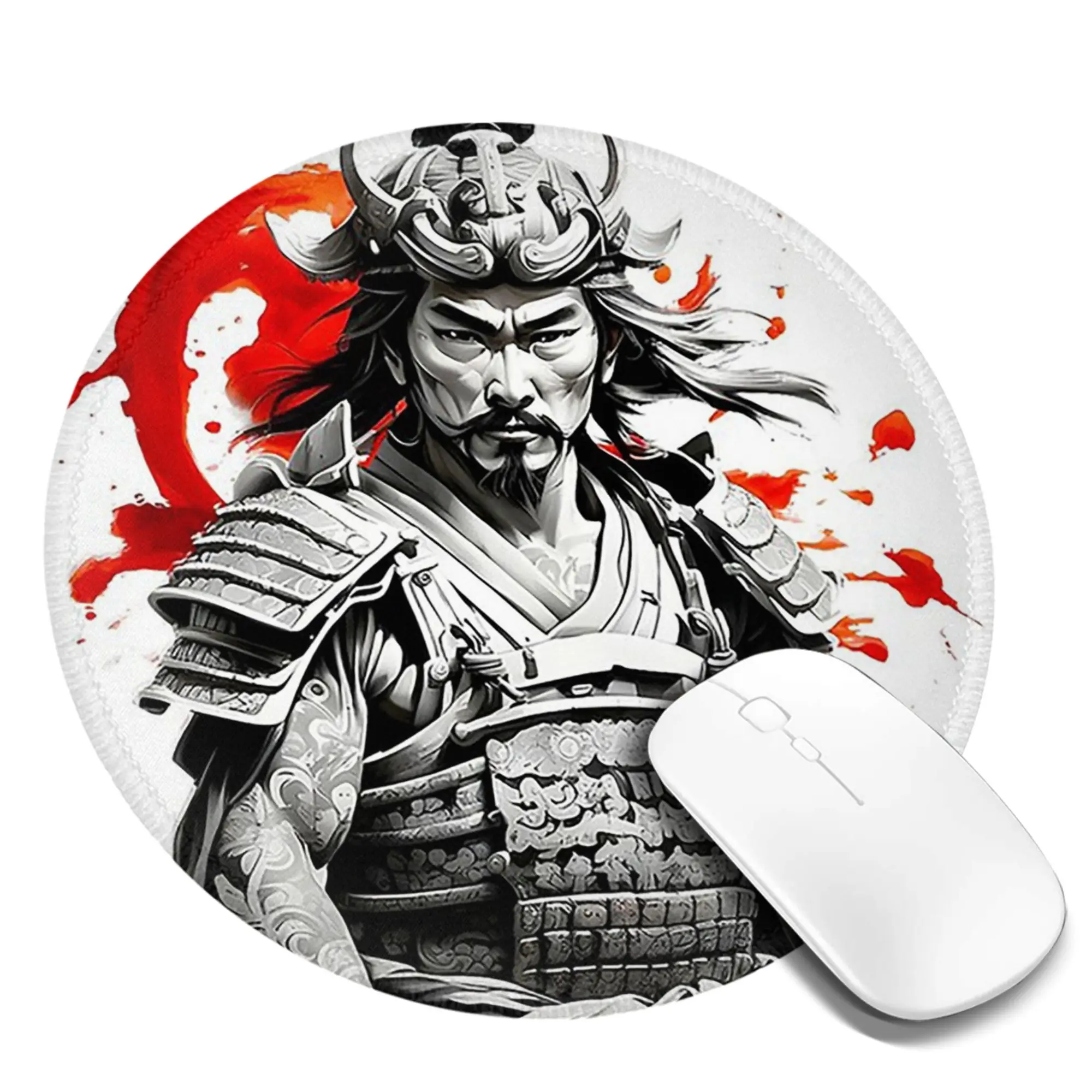 Japanese Samurai Warrior  Mouse Pad Computer Keyboard Mouse Mat Gaming PC Laptop Desk Mat Office Accessories Table Mats