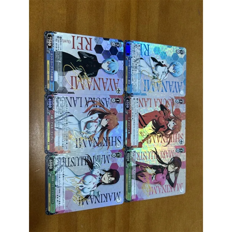 DIY WS Series NEON GENESIS EVANGELION EVA Gold Label Refractive Flash Card Anime Peripheral Game Collection Card Holiday Gift