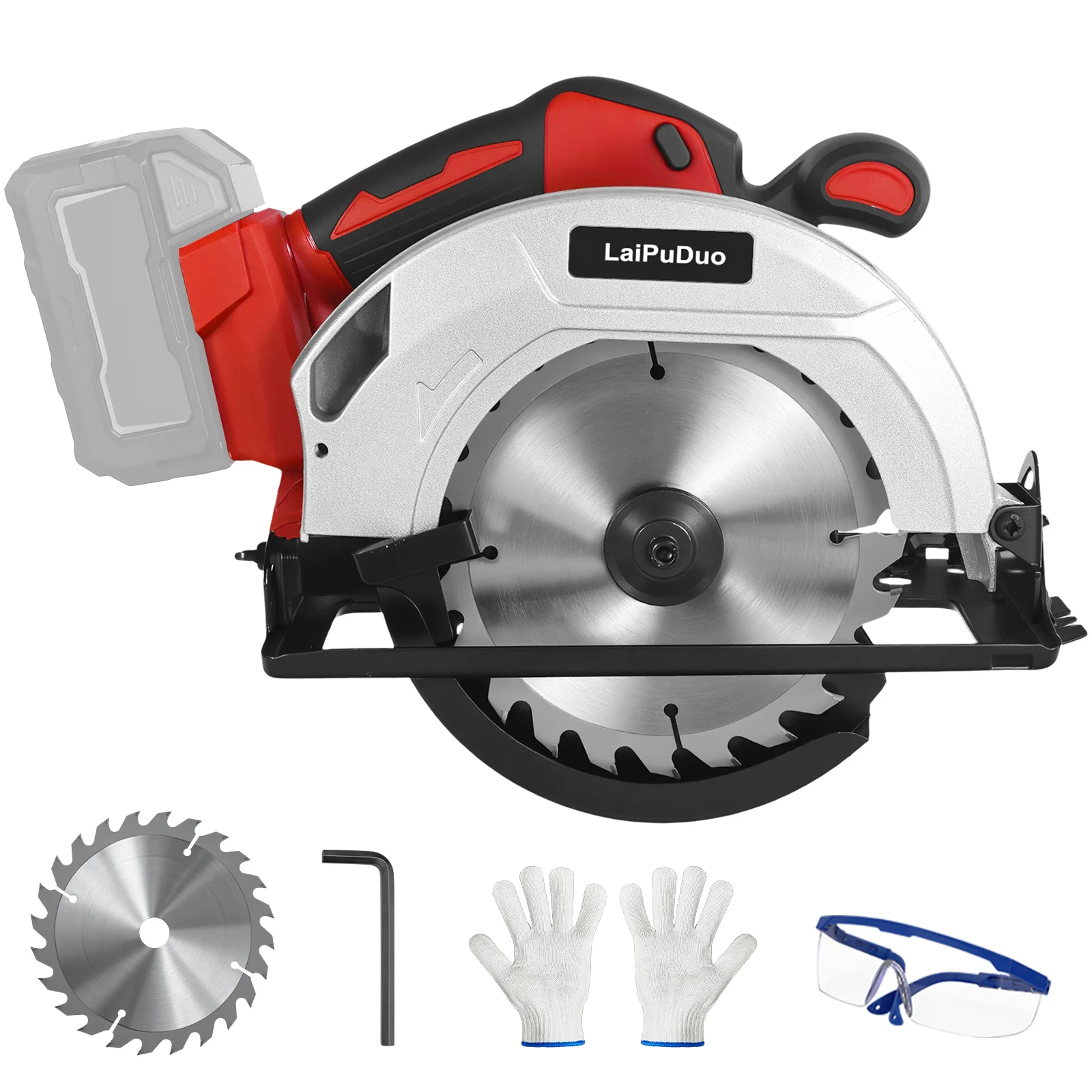 7Inch Brushless Electric Circular Saw 1100W Cordless Handheld Wood Metal PVC Pipe Cutting Tool For Milwaukee 18V Battery Pin