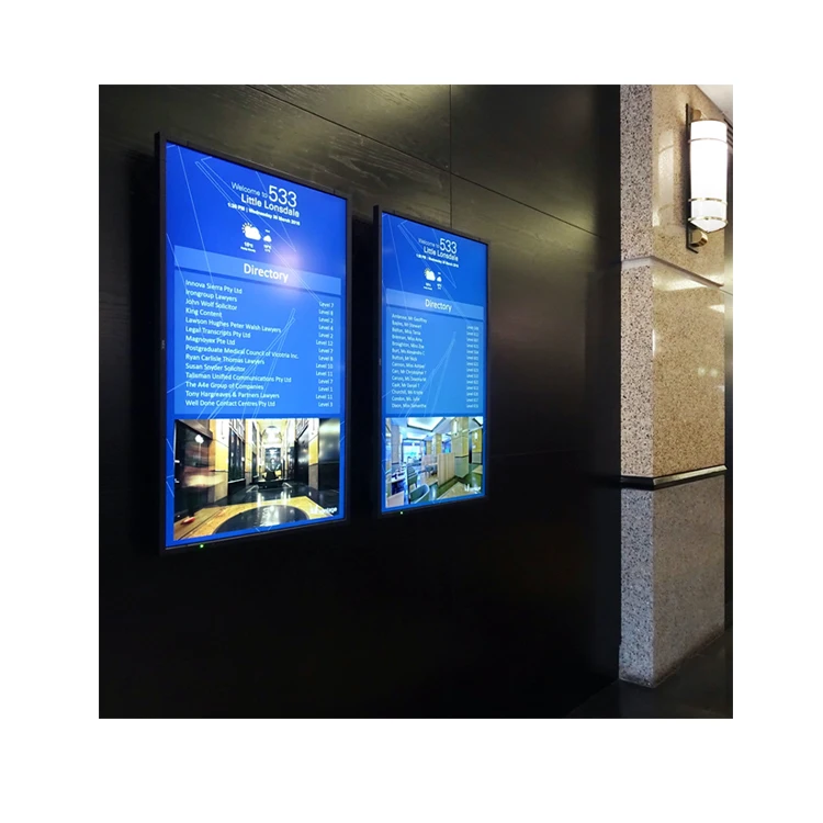 Lcd Display Advertising Screen Wall Mounted Digital Ads Machine Advertising Screen Digital Signage for Store