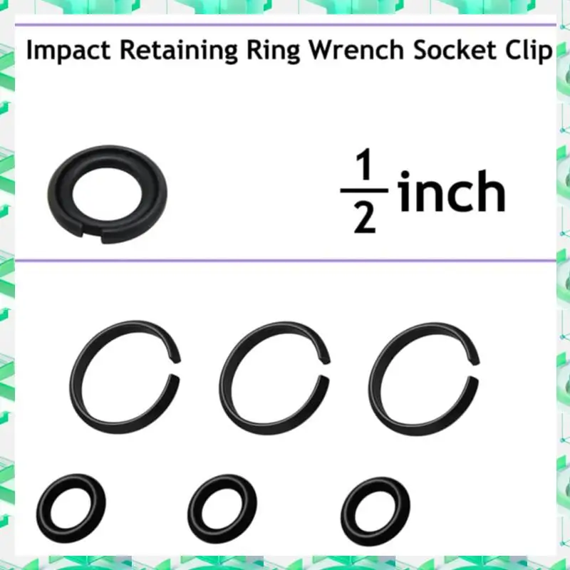 

FIZP (6+6Sets) 1/2In And 3/8In Impact Retaining Ring Clip Friction Ring With O-Ring For Electric/Pneumatic Type Impact Wrench