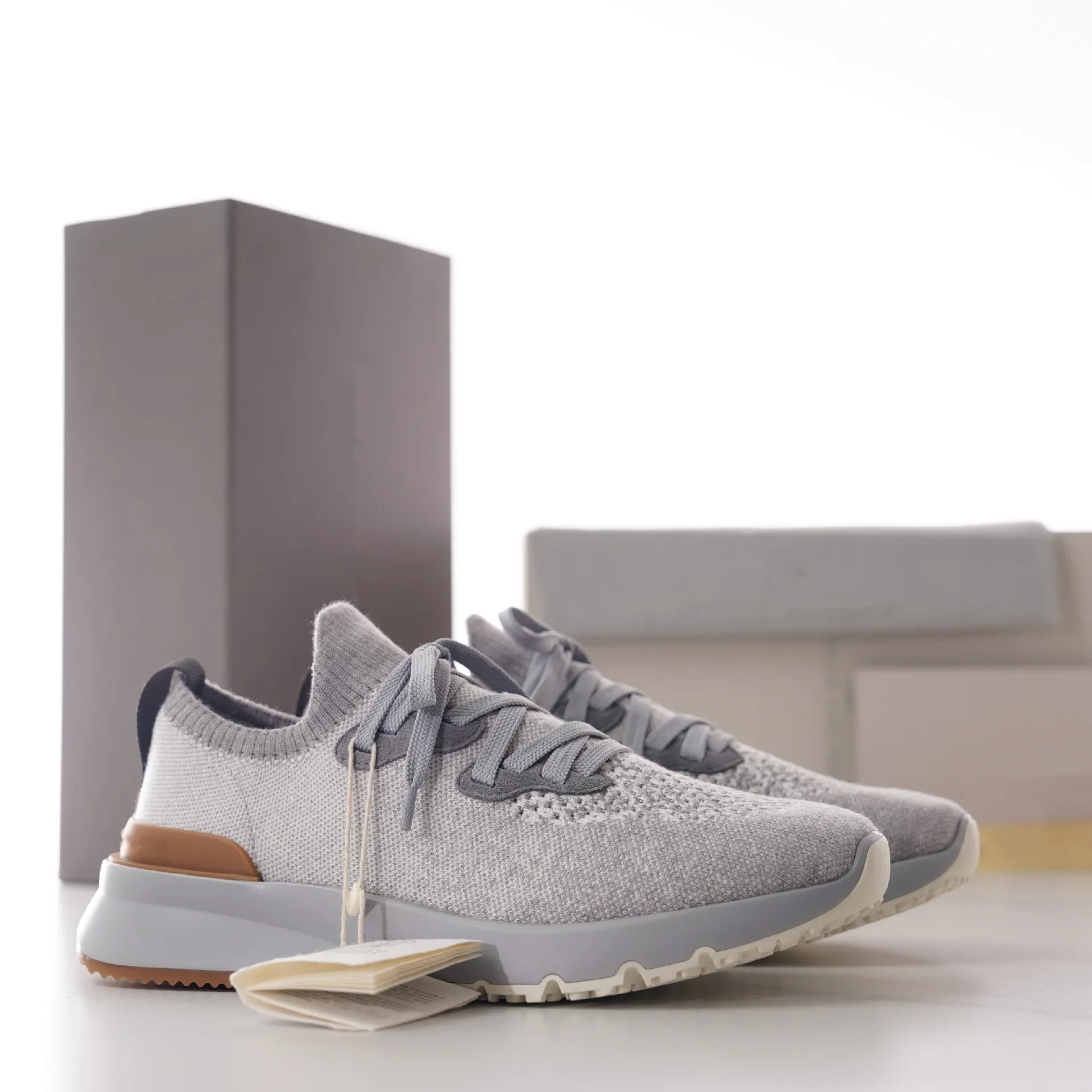 2026 New Knitted Breathable Sneakers for Men, Lace‑Up Platform Flat Casual Shoes, Round Toe Summer Daily Walking Footwea