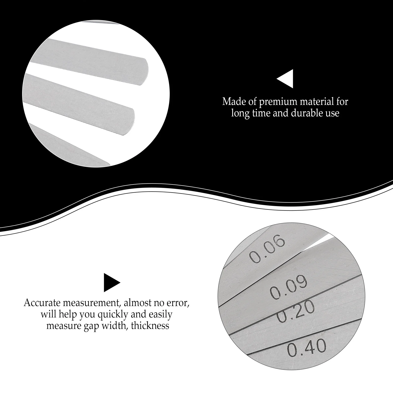 Набор щупов из нержавеющей стали, универсальный стандартный толщиномер, измерительный инструмент, высокоточный инструмент для измерения зазоров