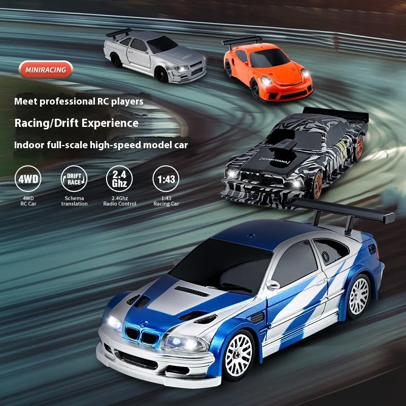 

2.4g Rc Drift Car 1/43 4wd Remote Control Car High Speed Four Wheel Drive Radio Controlled Mini Racing Car Model Boy Toy Gift