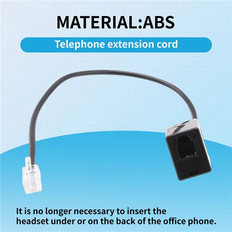 RJ9 4P4C Male To Double Female Port Connector Headset Adapter Extension Cable Phone Adapter Cable Phone Extension Cord Highly Re