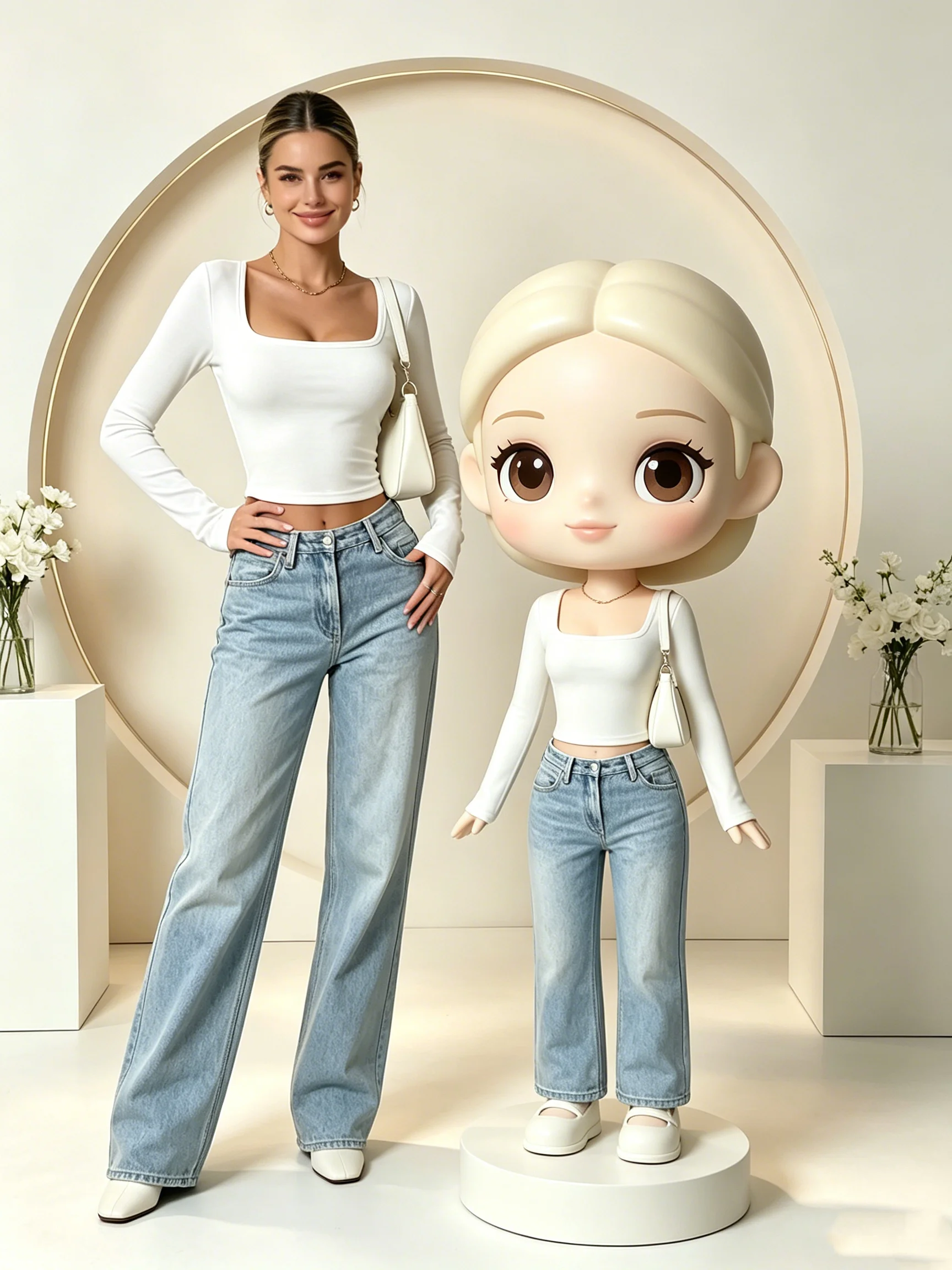 Women's Casual Square Neck Long Sleeve T-Shirt Solid Color Comfortable Top for Daily Commuting