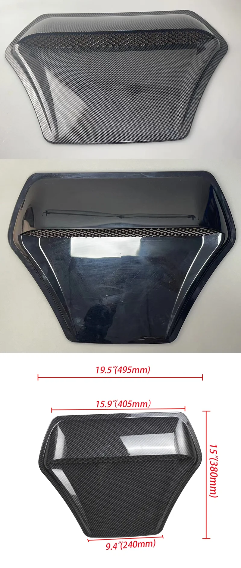 Universal TYP R Stil Auto Haube Scoop Lufteinlass Vent Abdeckung Für Honda Civic Audi TT Mk2 Ford Mustang Focus Golf 4 5 6 7 8 – Detail 4