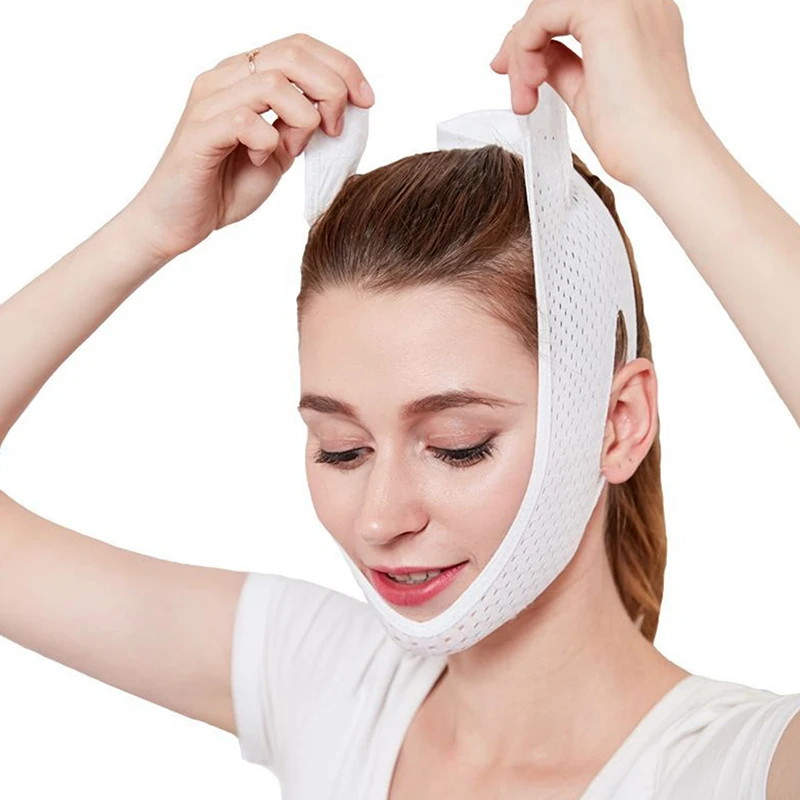 Breathable V Face Cheek Lift Up Band Face Thin Mask Reduce Double Chin V-Line Shaping Bandage Anti Wrinkle Tension Firming Belt