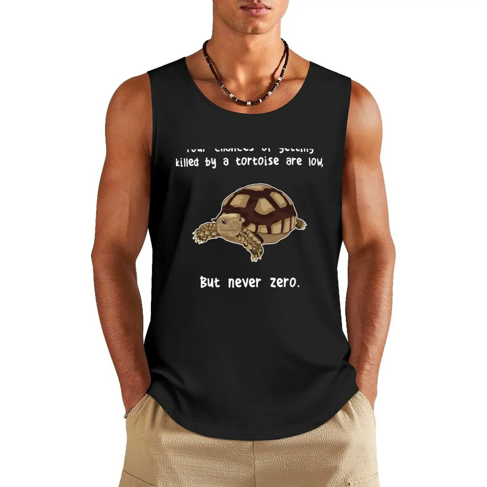 

Sulcata Tortoise Never Zero Tank Top basketball Vest male gym shirt man